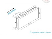 Patch Fitting - Jumbo Top Corner Patch - Satin Stainless Steel